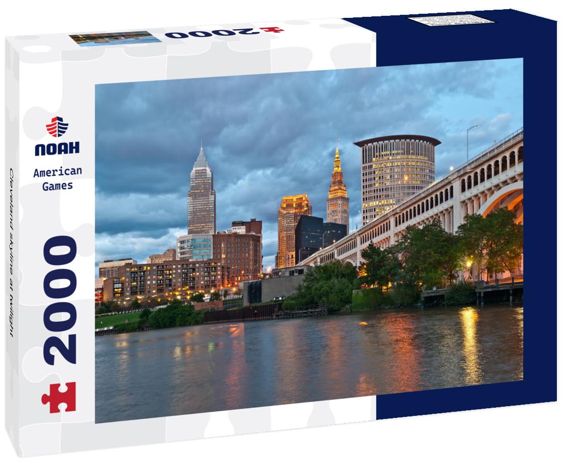 Noah Jigsaw Puzzle Cleveland skyline at twilight 2000 pieces