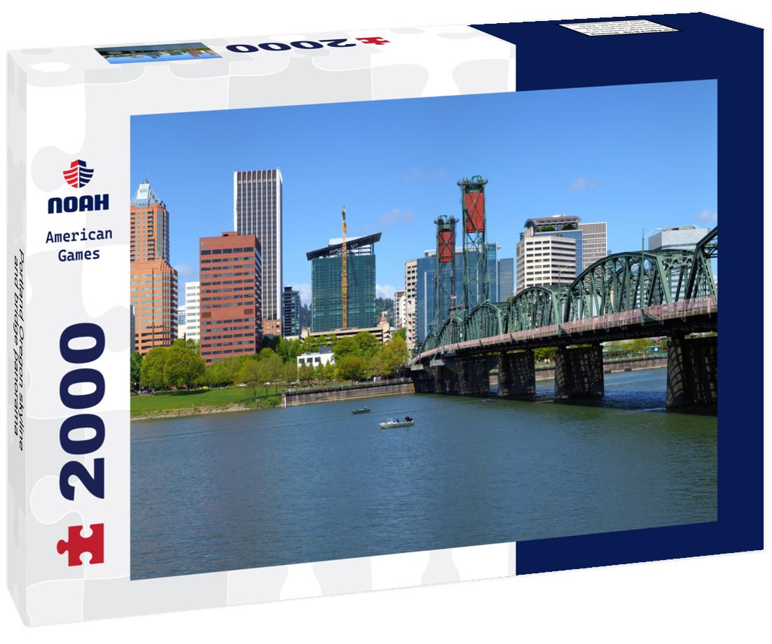 Noah Jigsaw Puzzle Portland Oregon skyline and bridge panorama 2000 pieces