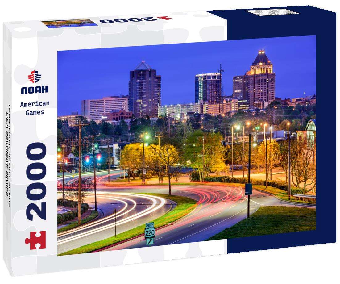 Noah Jigsaw Puzzle Greensboro, North Carolina, USA downtown skyline 2000 pieces