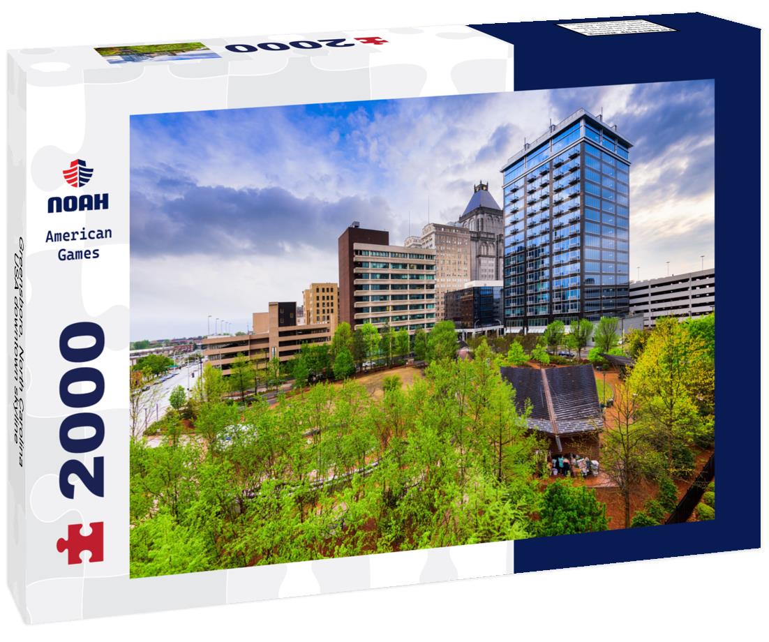 Noah Jigsaw Puzzle Greensboro, North Carolina, USA downtown skyline 2000 pieces