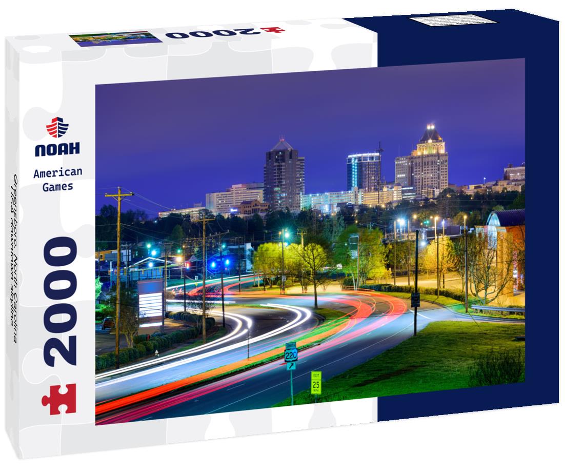 Noah Jigsaw Puzzle Greensboro, North Carolina, USA downtown skyline 2000 pieces
