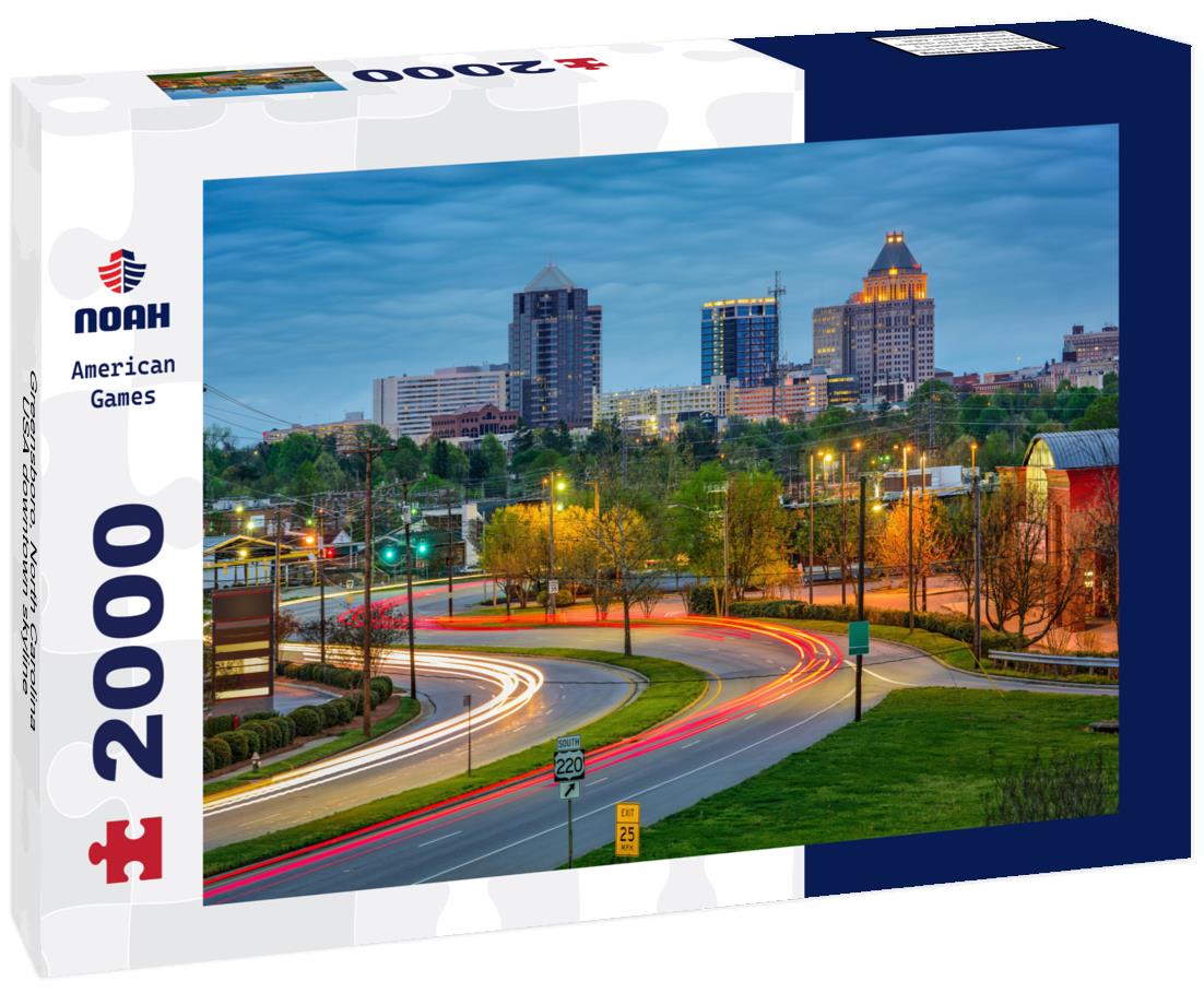 Noah Jigsaw Puzzle Greensboro, North Carolina, USA downtown skyline 2000 pieces