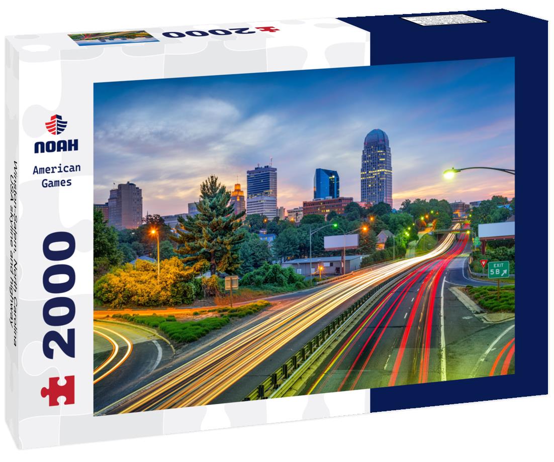 Noah Jigsaw Puzzle Winston-Salem, North Carolina, USA skyline and highway 2000 pieces