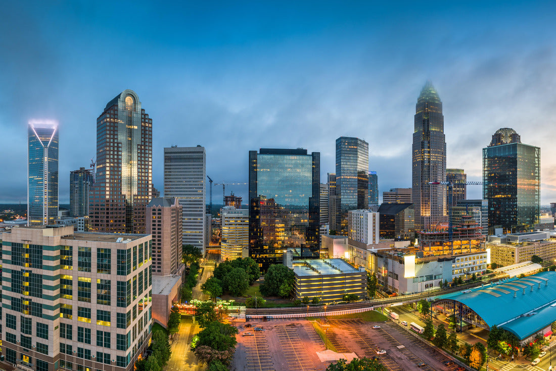 Noah Jigsaw Puzzle Charlotte, North Carolina, USA uptown cityscape at twilight 2000 pieces