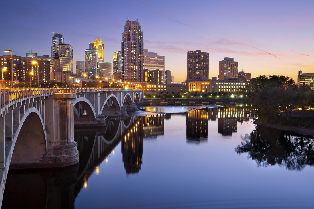 Noah Jigsaw Puzzle Minneapolis. Image of Minneapolis downtown skyline at sunset 2000 pieces