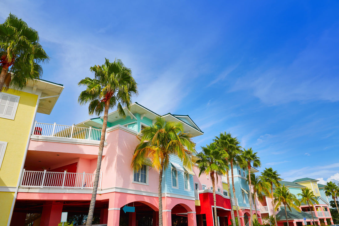 Noah Jigsaw Puzzle Florida Fort Myers colorful facades and palm trees in the USA 2000 pieces