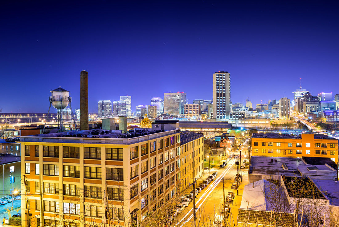 Noah Jigsaw Puzzle Richmond, Virginia, USA downtown skyline view from Church Hill at night 2000 pieces