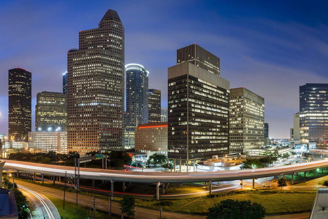 Noah Jigsaw Puzzle Downtown Houston sunrise. A panorama taken on a humid morning in Houston 2000 pieces
