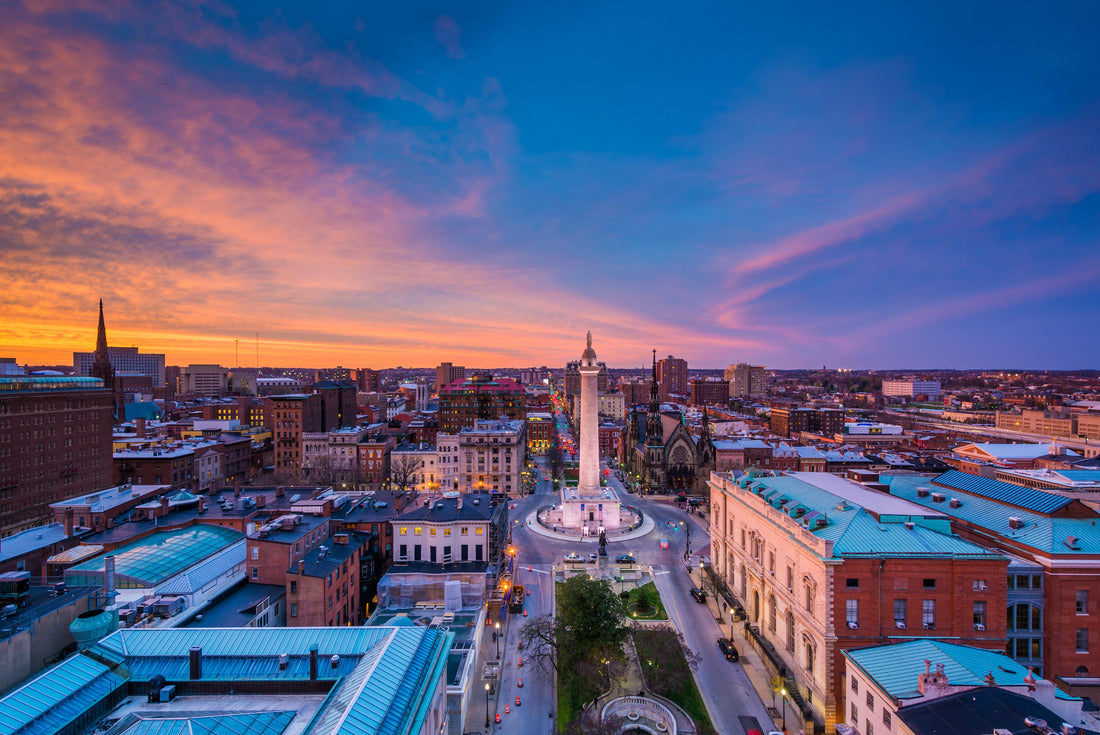 Noah Jigsaw Puzzle Sunset over the Washington Monument in Mount Vernon, in Baltimore, Maryland 2000 pieces