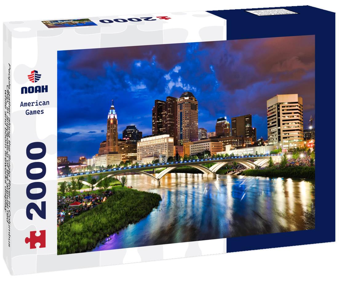 Noah Jigsaw Puzzle People gather along the Scioto River in Columbus, Ohio, in anticipation of the annual red, white and boom fireworks display 2000 pieces