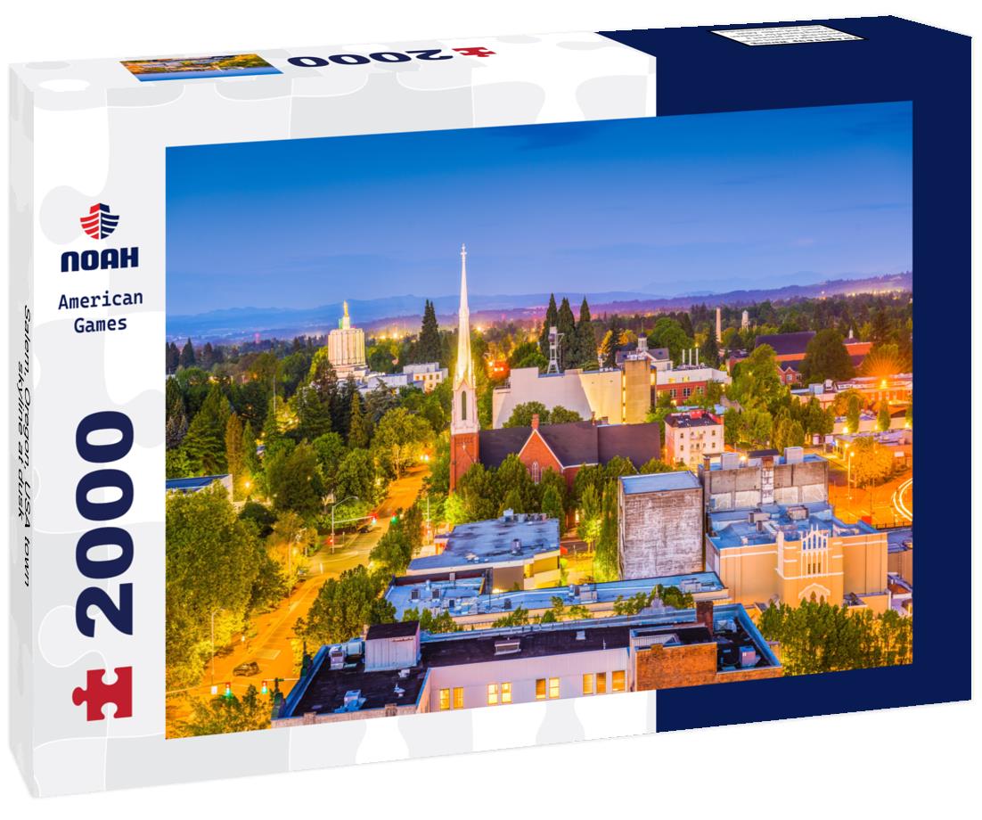 Noah Jigsaw Puzzle Salem, Oregon, USA town skyline at dusk 2000 pieces