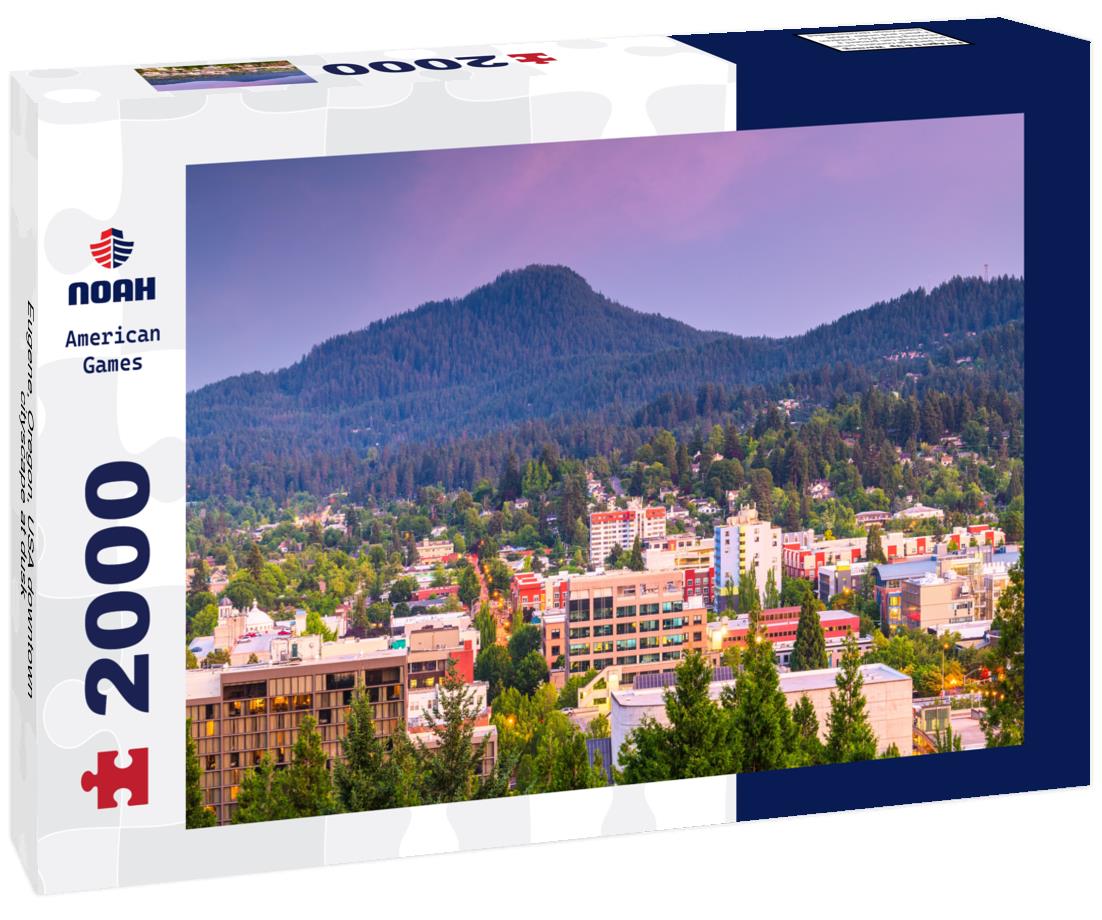 Noah Jigsaw Puzzle Eugene, Oregon, USA downtown cityscape at dusk 2000 pieces
