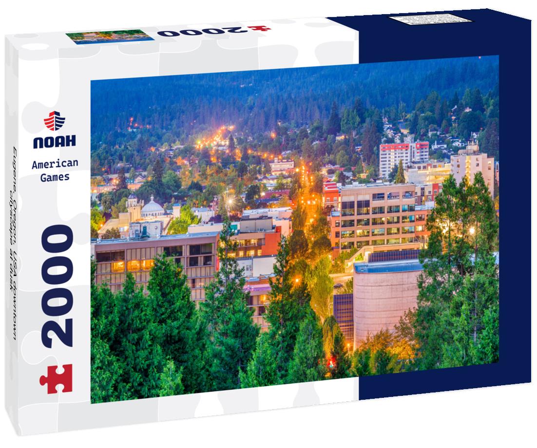 Noah Jigsaw Puzzle Eugene, Oregon, USA downtown cityscape at dusk 2000 pieces