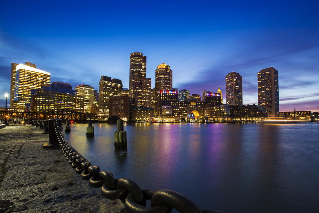 Noah Jigsaw Puzzle Boston skyline from Downtown Harborwalk at dusk 2000 pieces