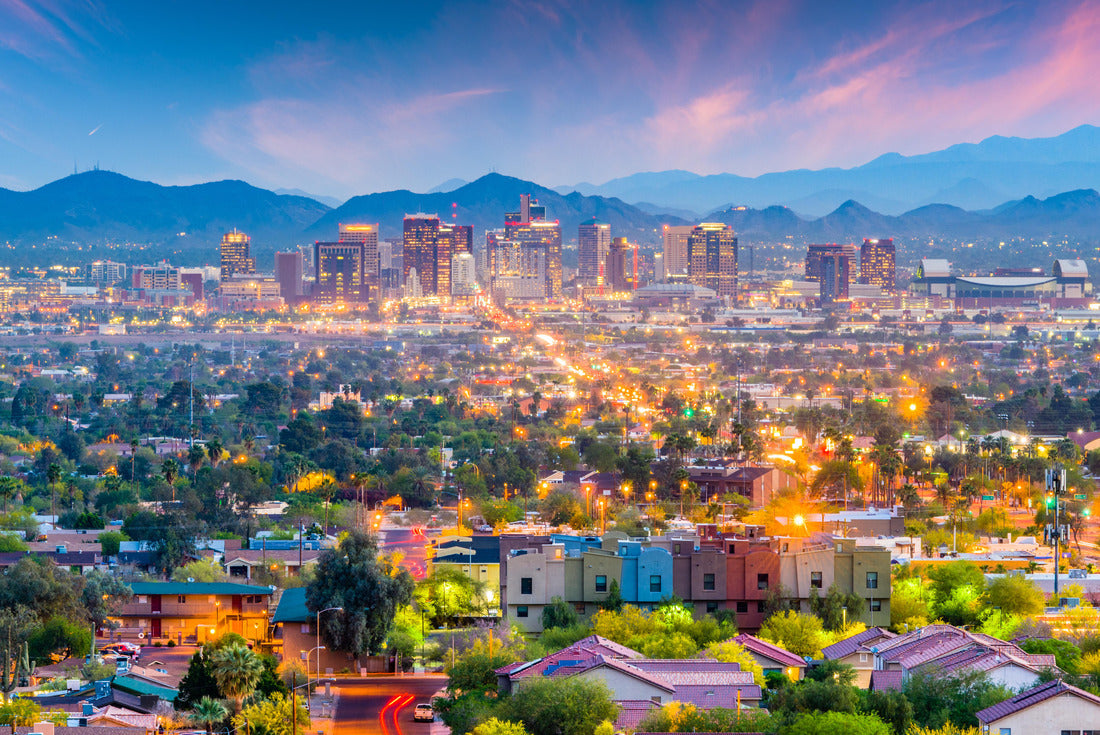 Noah Jigsaw Puzzle Phoenix, Arizona, USA Downtown cityscape at dusk 2000 pieces