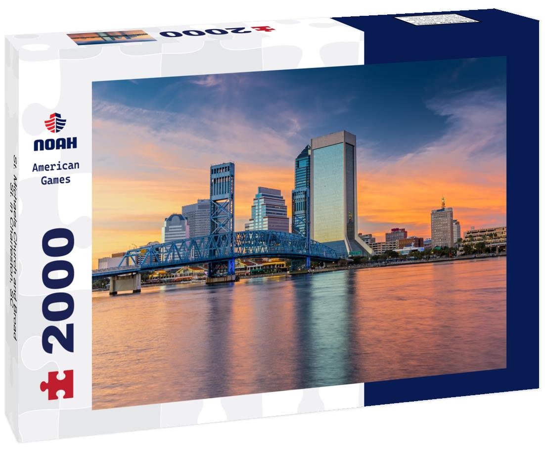Noah Jigsaw Puzzle St. Michaels Church and Broad St. in Charleston, SC 2000 pieces