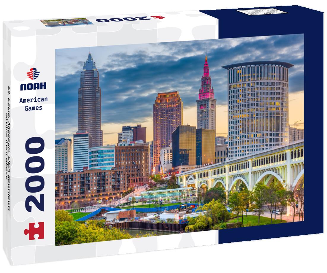Noah Jigsaw Puzzle St. Louis, Missouri, USA downtown skyline from above 2000 pieces