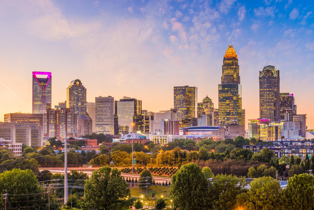Noah Jigsaw Puzzle Charlotte, North Carolina, USA uptown skyline at dusk 2000 pieces