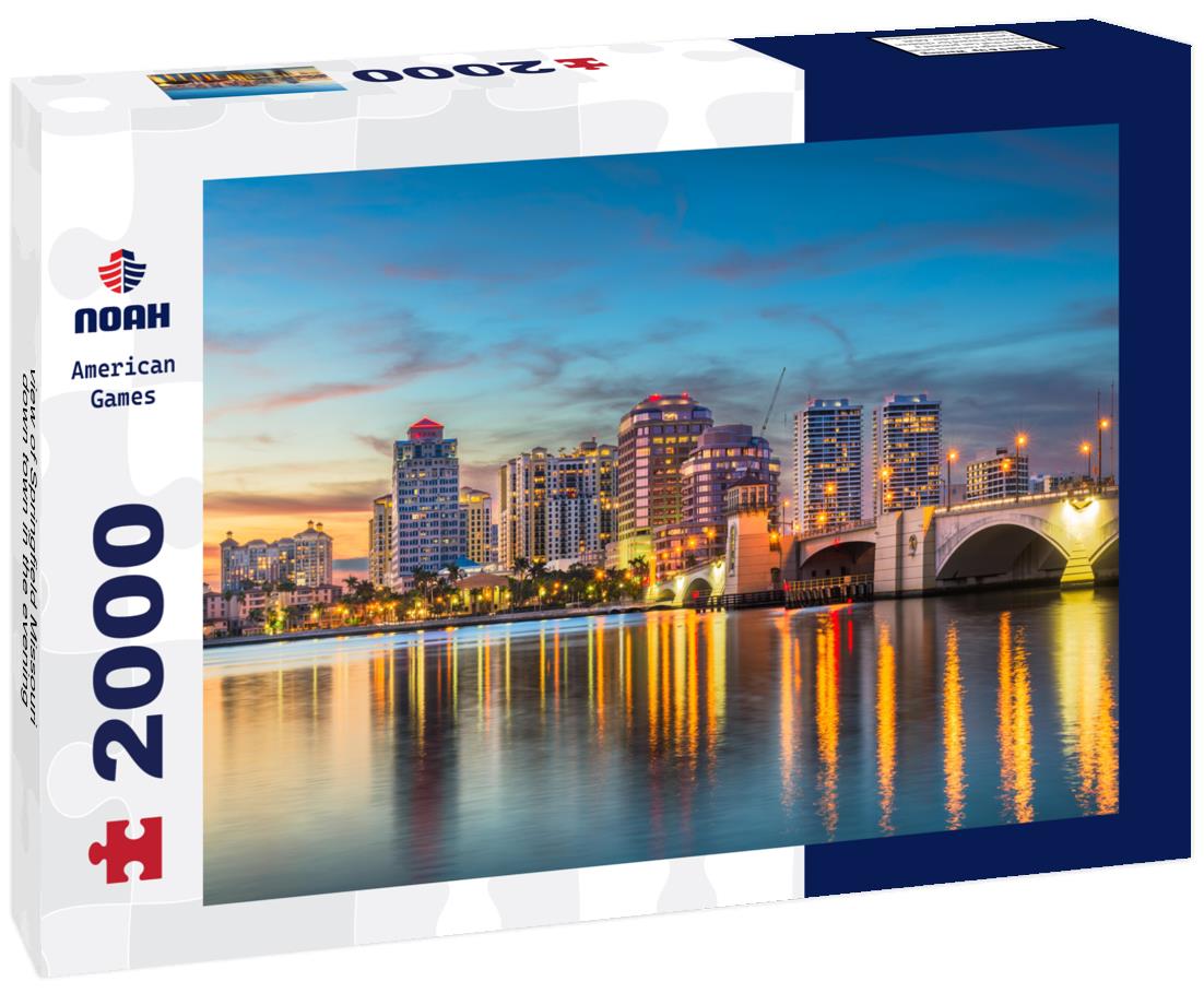 Noah Jigsaw Puzzle view of Springfield Missouri down town in the evening 2000 pieces