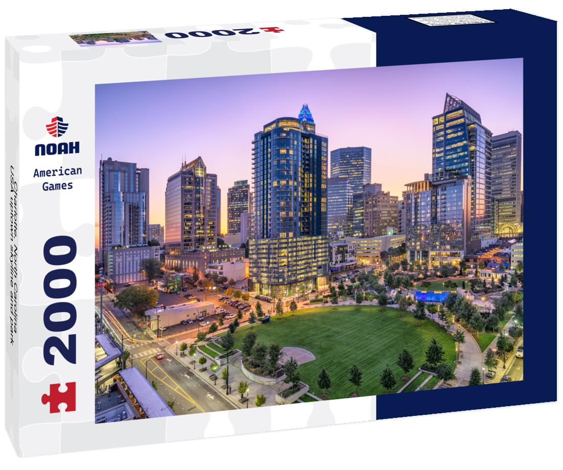 Noah Jigsaw Puzzle Charlotte, North Carolina, USA uptown skyline and park 2000 pieces
