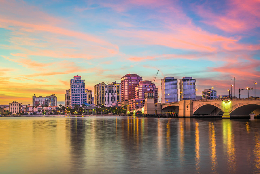 Noah Jigsaw Puzzle West Palm Beach, Florida, USA Downtown skyline at dusk 2000 pieces
