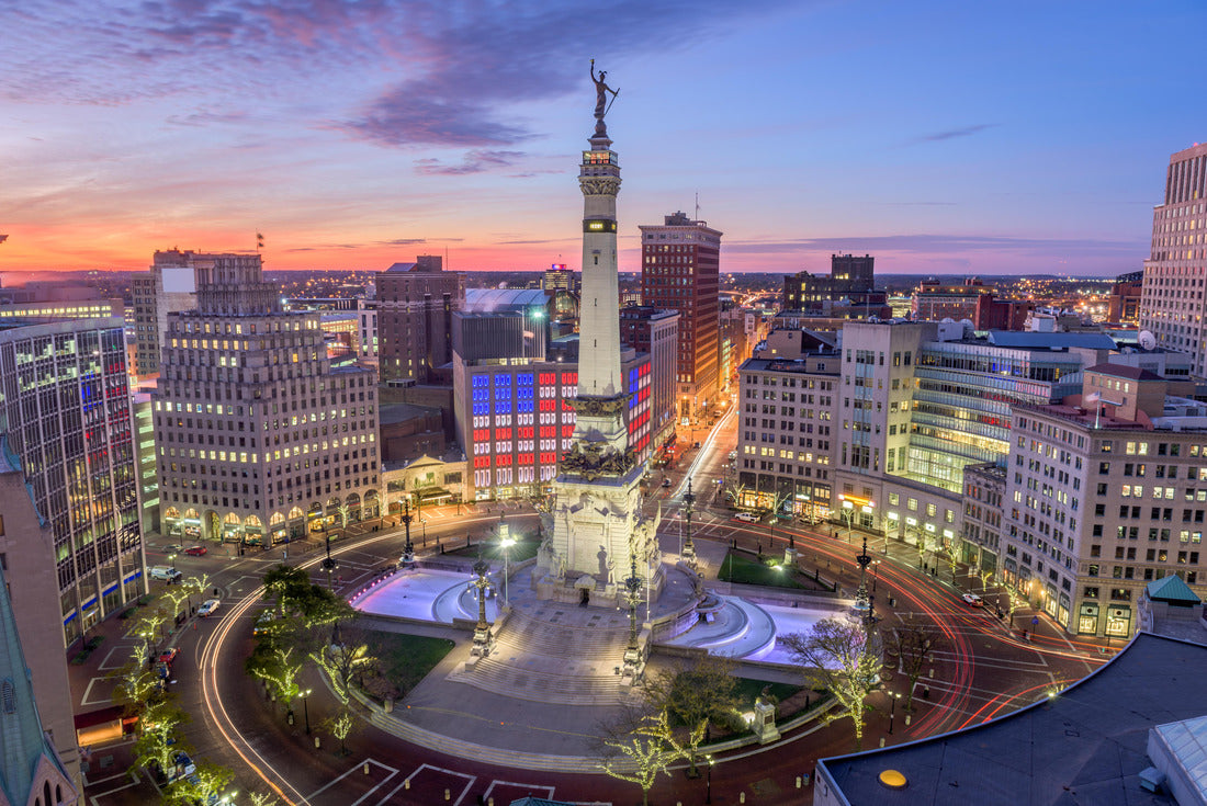 Noah Jigsaw Puzzle Indianapolis, Indiana, USA skyline over Monument Circle 2000 pieces