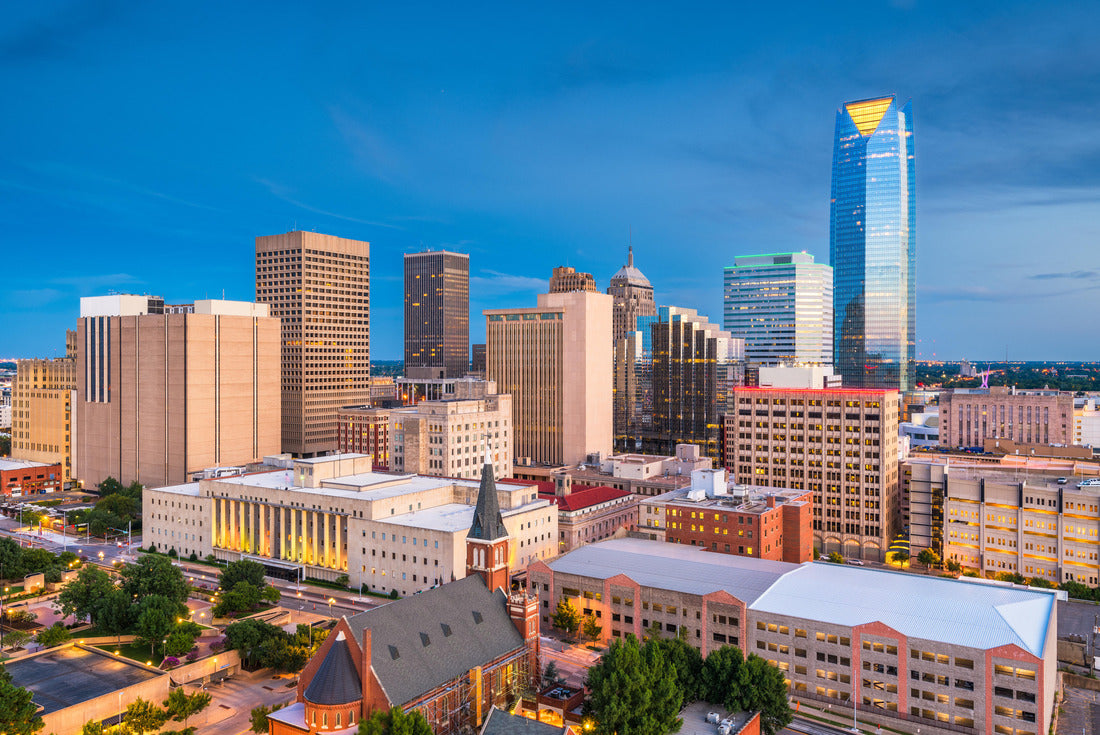 Noah Jigsaw Puzzle Oklahoma City, Oklahoma, USA downtown skyline at twilight 2000 pieces