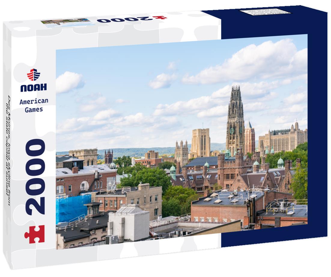Noah Jigsaw Puzzle Des Moines, Iowa skyline from the state capital at sunset 2000 pieces
