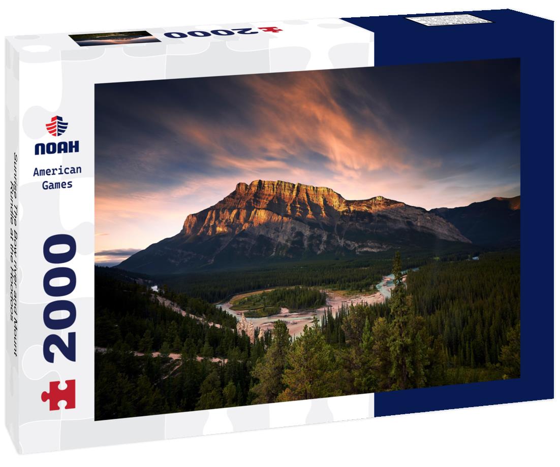 Sunrise The Bow river and Mount Rundle at the Hoodoos 2000pc Puzzle
