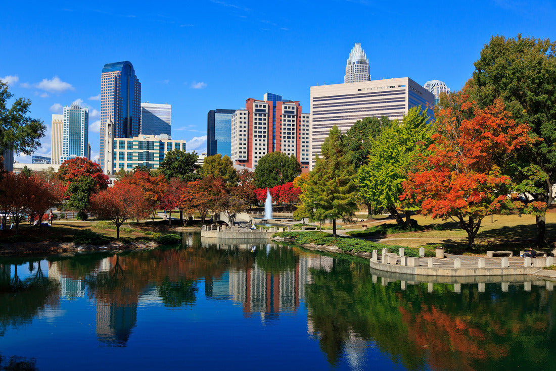 Charlotte North Carolina at Marshall Park in the Fall 2000pc Puzzle
