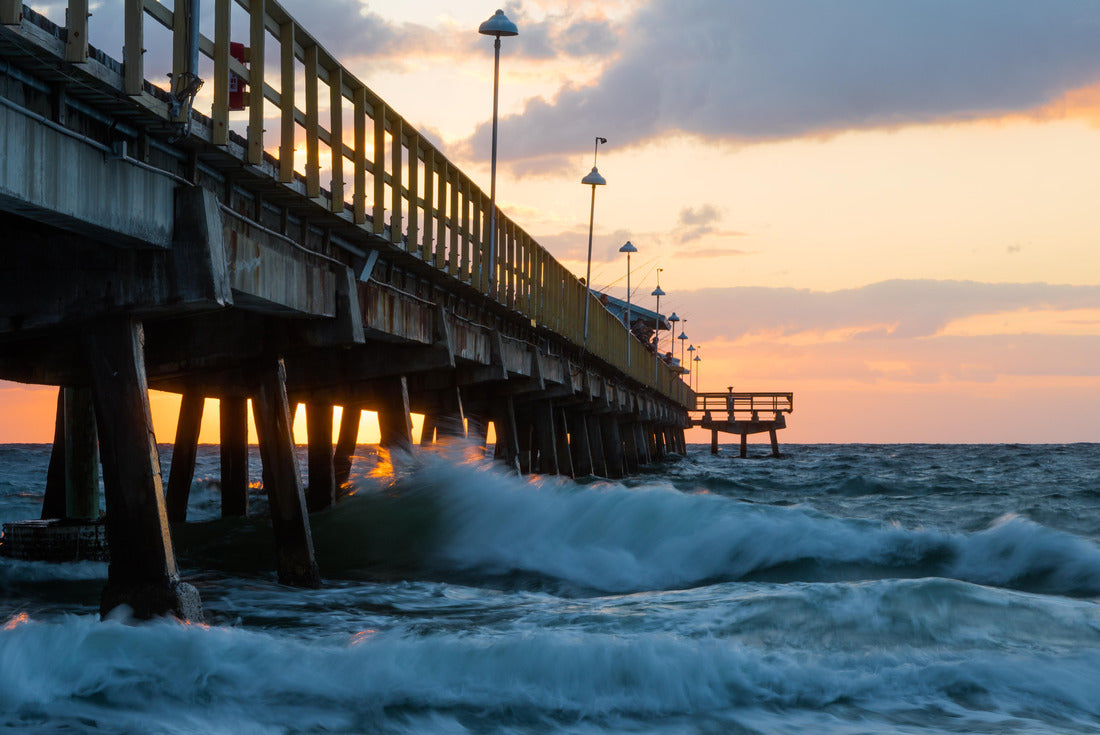 Pompano Beach Pier Broward County Florida by sunrise 2000pc Puzzle
