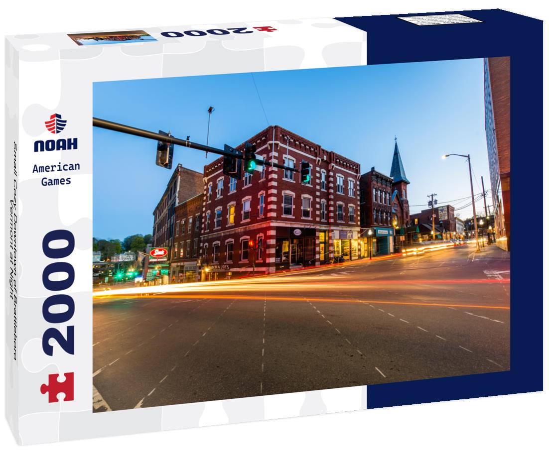 Small Cozy Downtown of Brattleboro, Vermont at Night 2000pc Puzzle