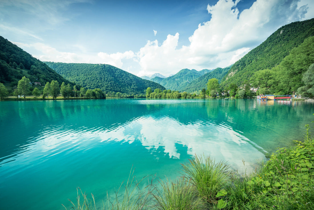 Emerald green water at Most na Soci Lake in Slovenia 2000pc Puzzle