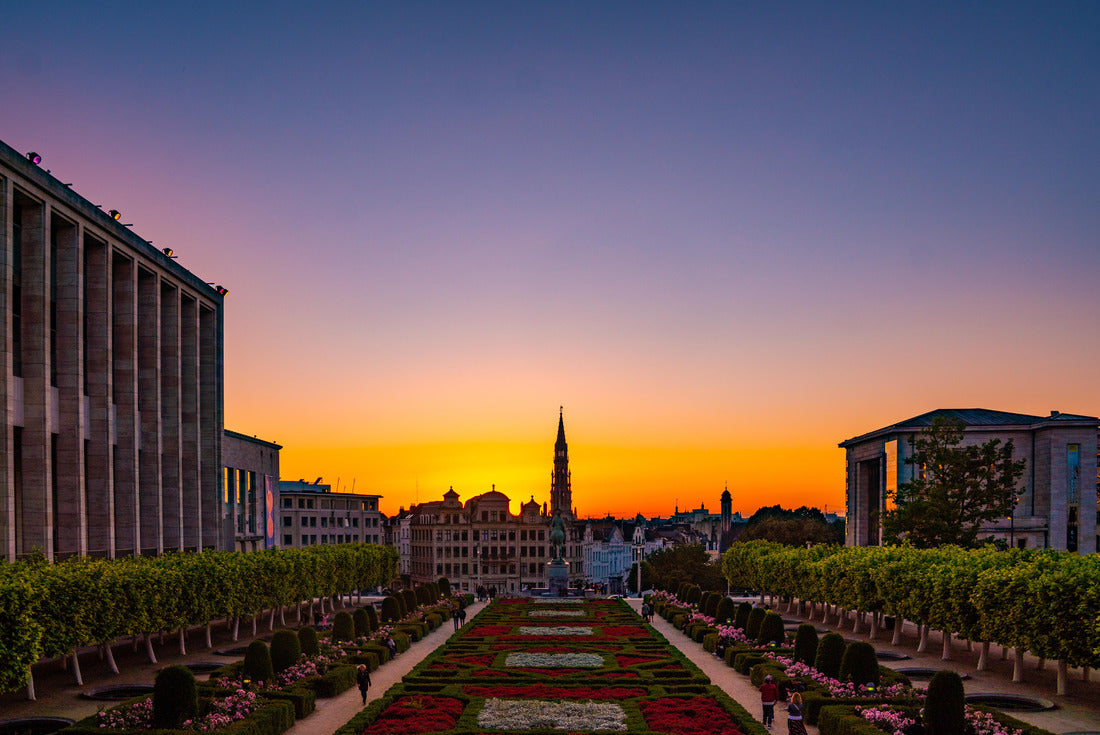 A beautiful sunset over the city of Brussels Belgium 2000pc Puzzle