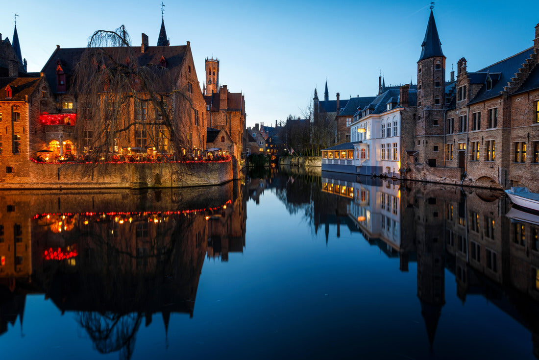 Sunset in the most tourist places of Bruges, Belgium 2000pc Puzzle