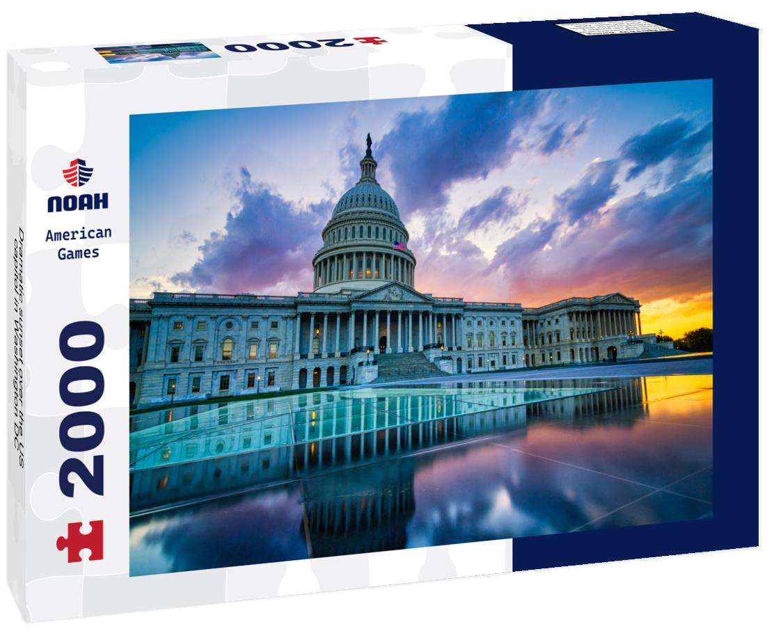 Dramatic sunset over the US capitol in Washington DC 2000pc Puzzle