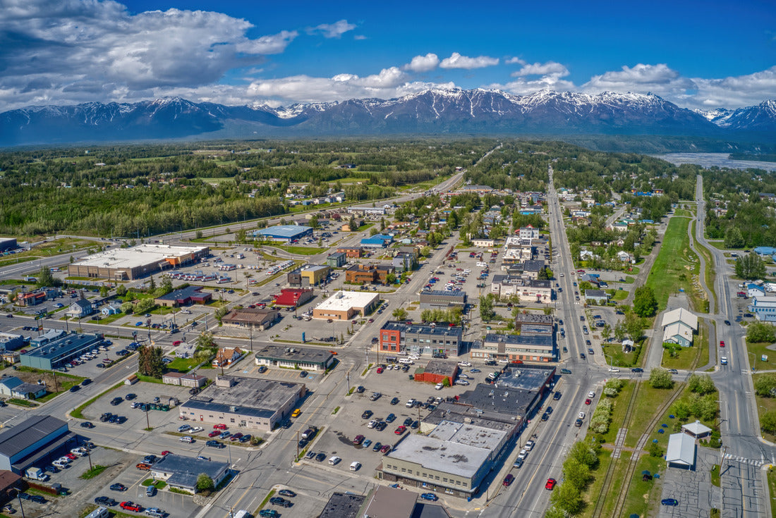 Noah Jigsaw Puzzle Aerial View of Downtown Palmer, Alaska during Summer 2000 pieces