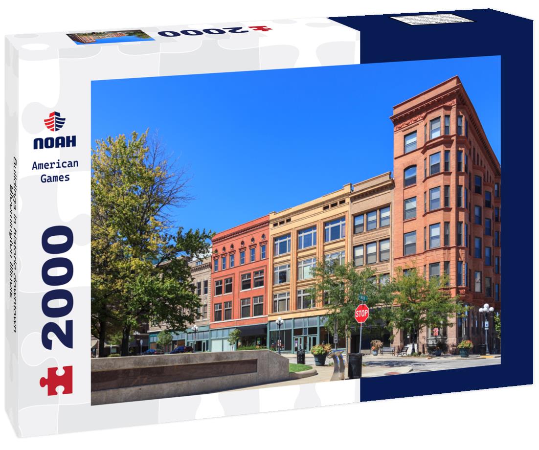 Buildings in historic downtown Bloomington Illinois 2000pc Puzzle