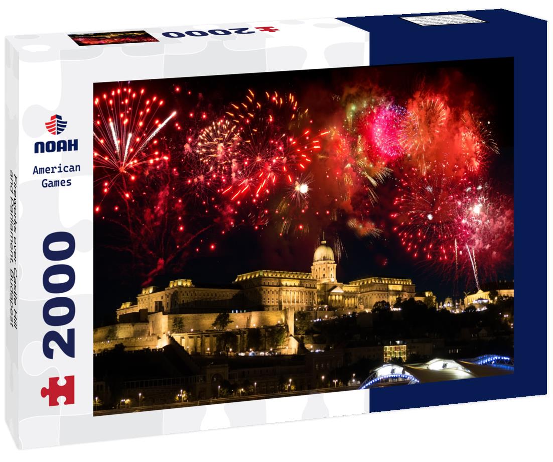 Fireworks over Castle Hill and Parliament, Budapest 2000pc Puzzle