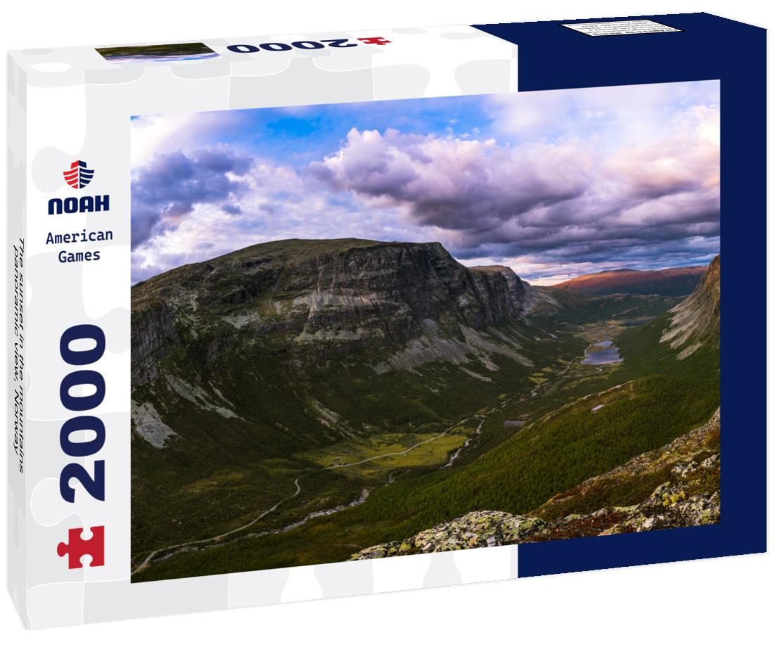 The sunset in the mountains, view, Norway 2000pc Puzzle