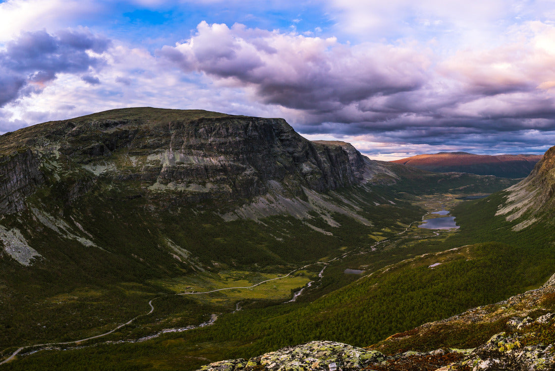 The sunset in the mountains, view, Norway 2000pc Puzzle