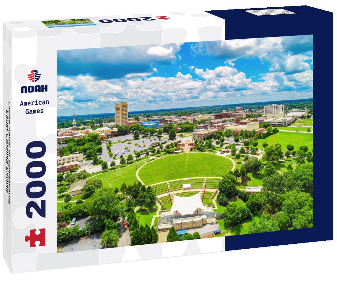Drone Aerial of Spartanburg South Carolina Skyline 2000pc Puzzle