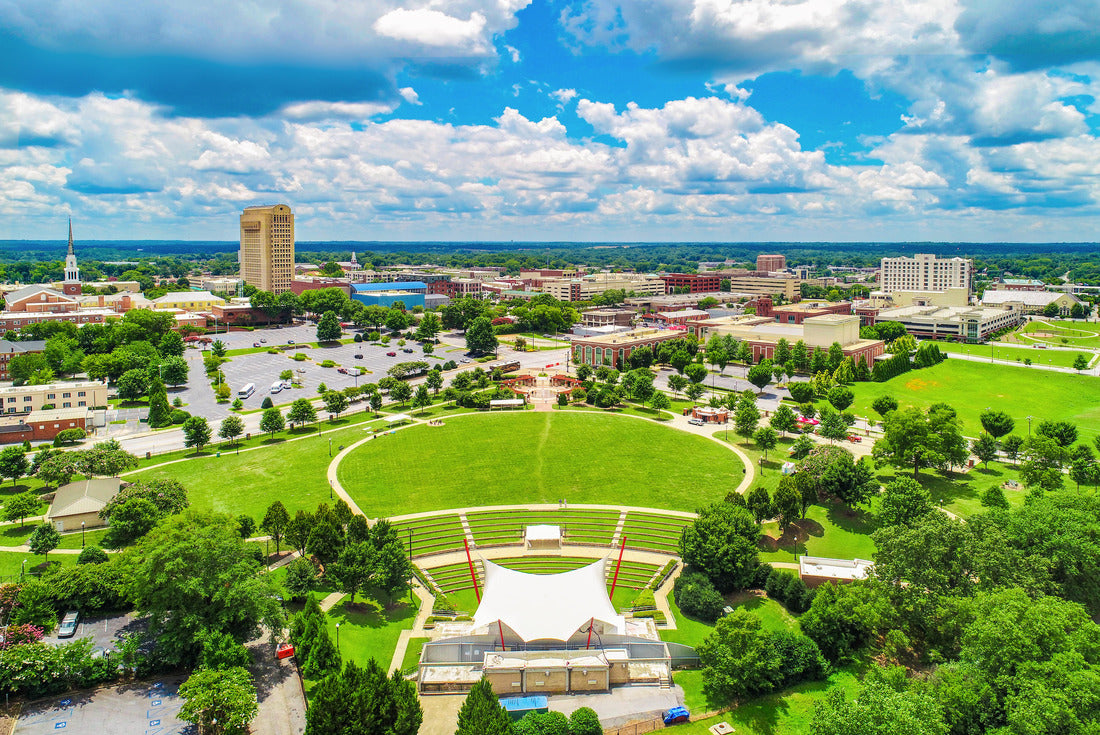 Noah Jigsaw Puzzle Drone Aerial of Spartanburg South Carolina Skyline 2000 pieces