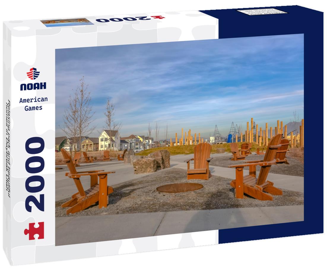 Relaxing park and beautiful homes in Daybreak Utah 2000pc Puzzle