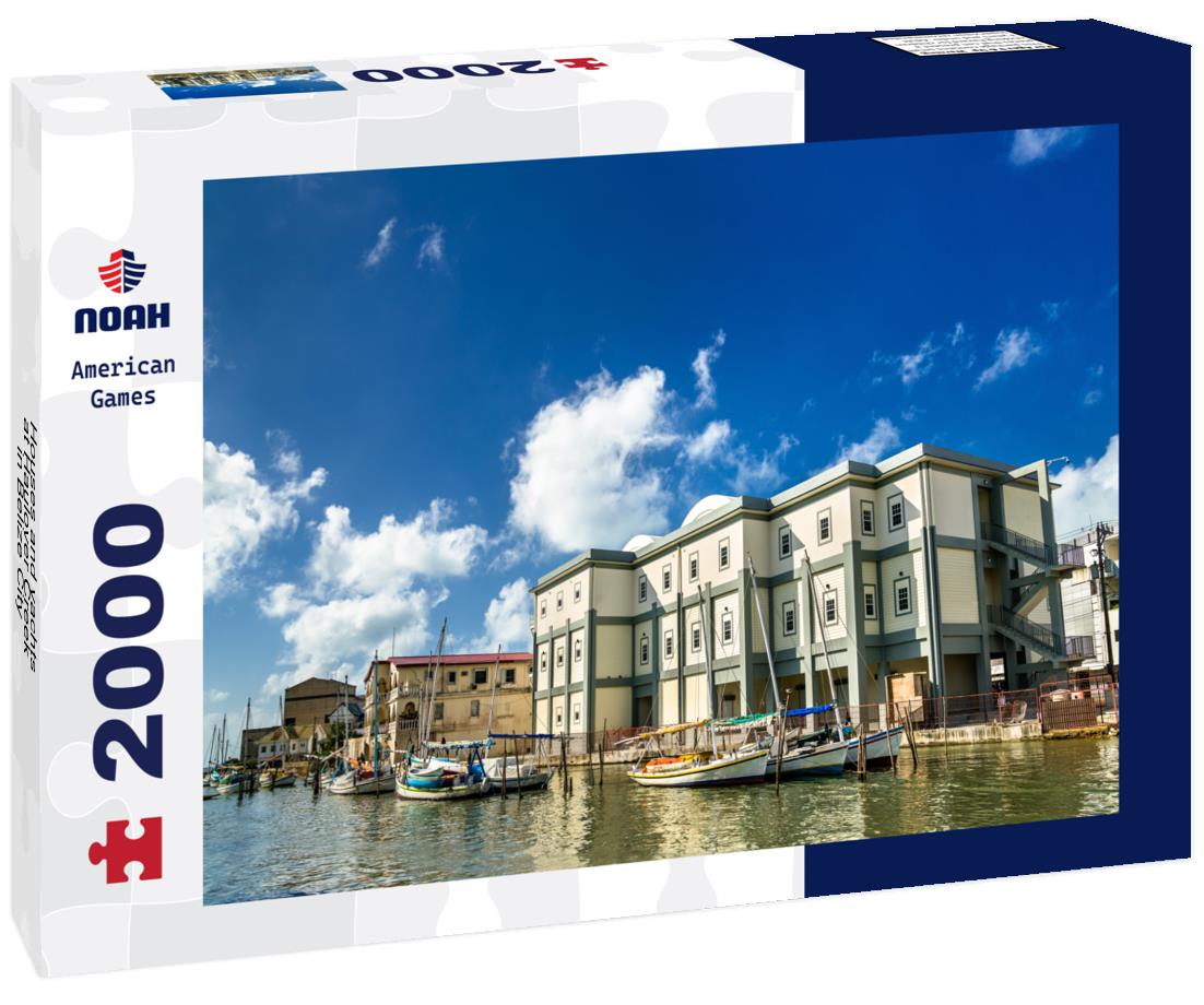 Houses and yachts at Haulover Creek in Belize City 2000pc Puzzle