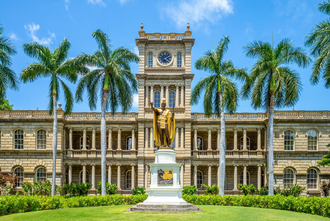 Kamehameha statues and State Supreme Court, Hawaii 2000pc Puzzle