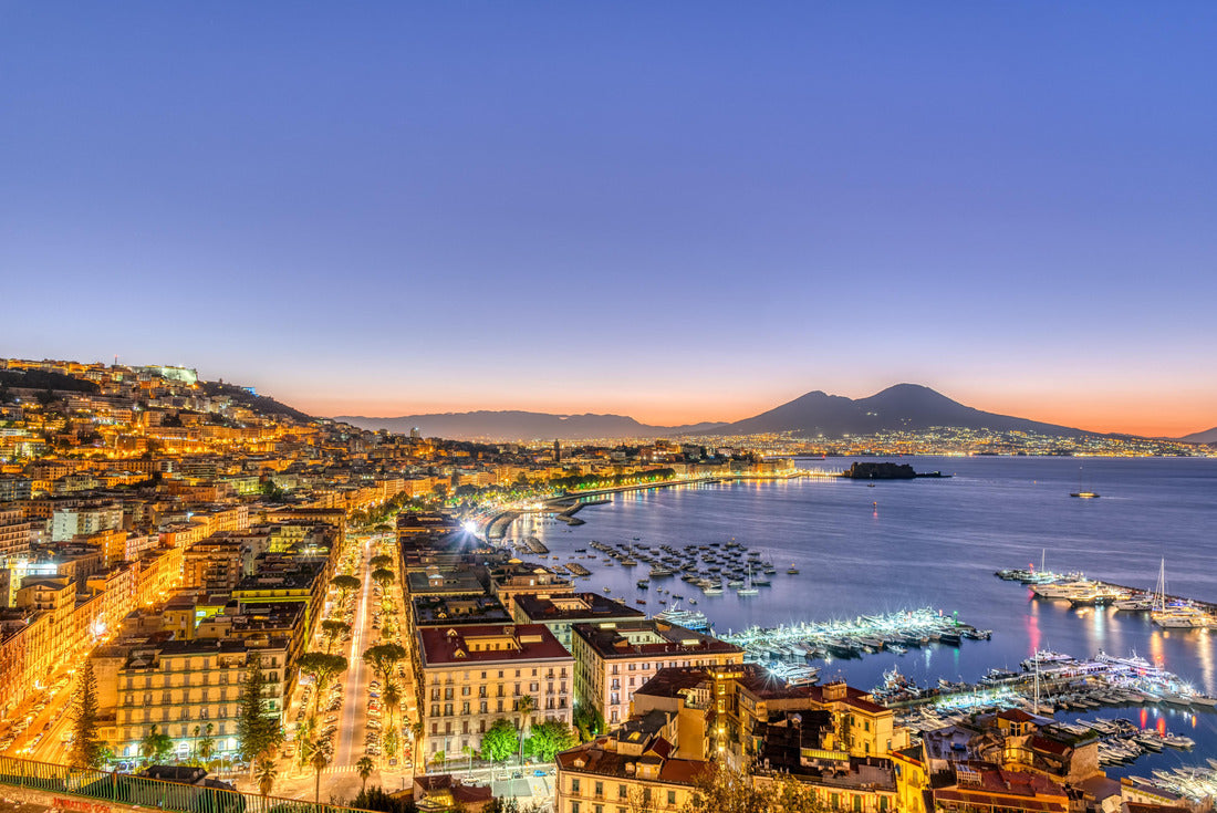 Naples in Italy with Mount Vesuvius before sunrise 2000pc Puzzle