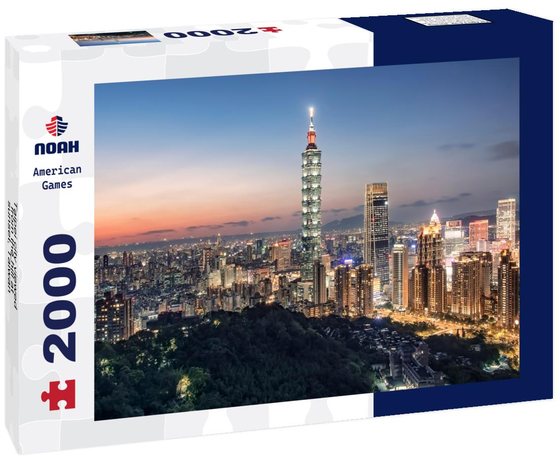 Taipei city viewed from the hill at sunset, Taiwan 2000pc Puzzle