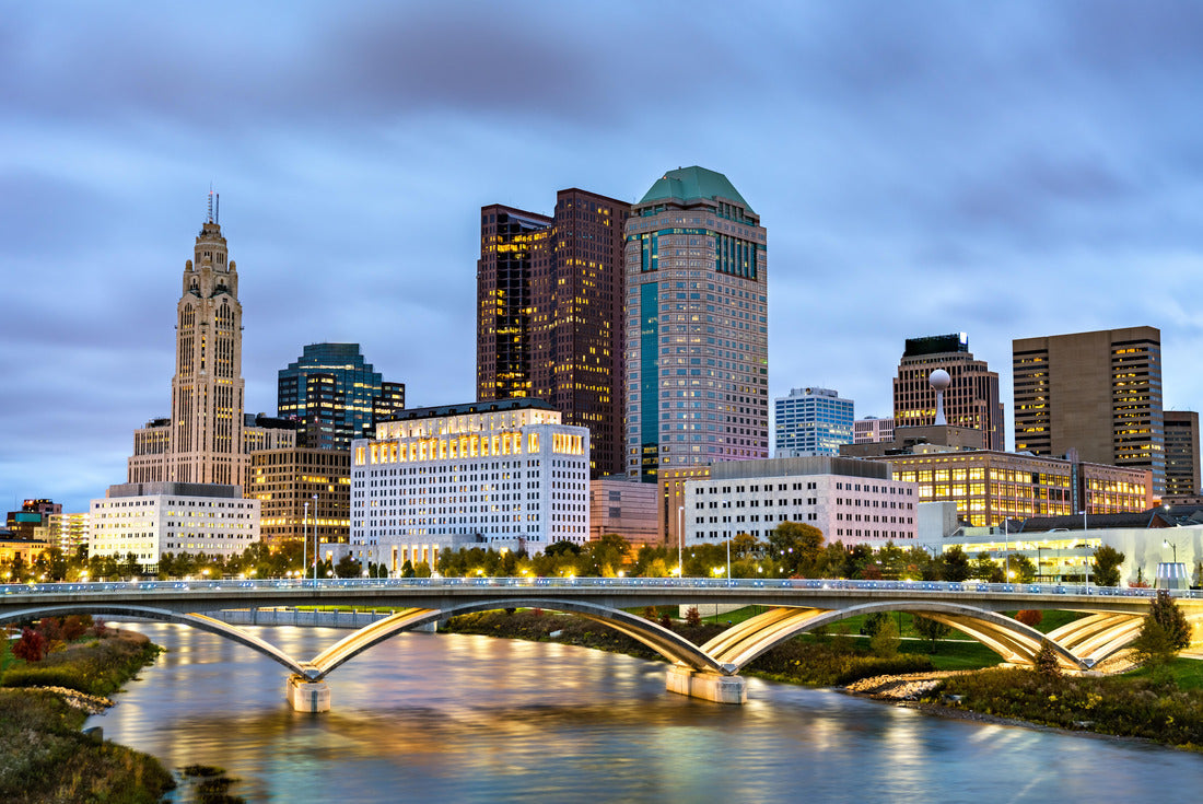 Cityscape of Columbus above the Scioto River, Ohio 2000pc Puzzle