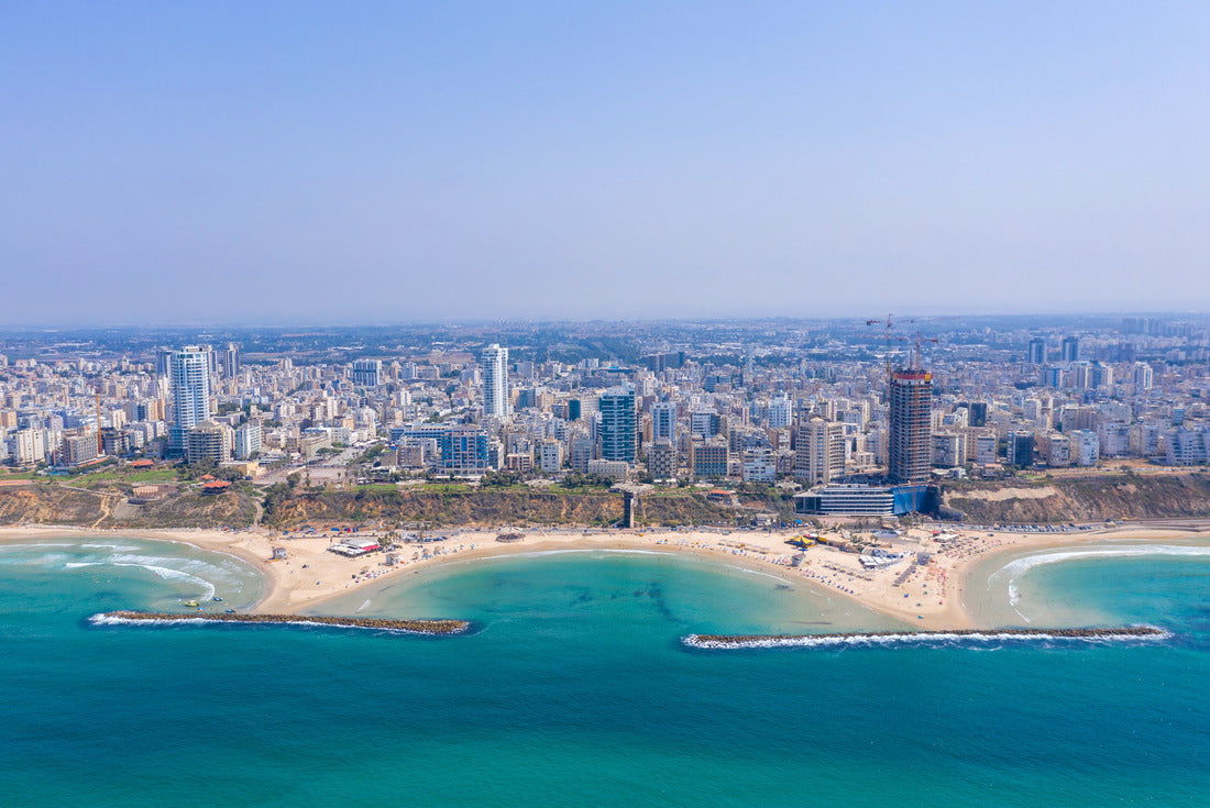 Aerial view of Netanya cliffside coastline, Israel 2000pc Puzzle